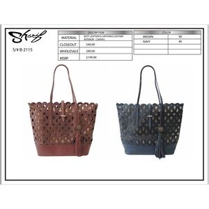 SHARIF BUFF, SAFFIANO LEATHER & CANVAS - B-2115
